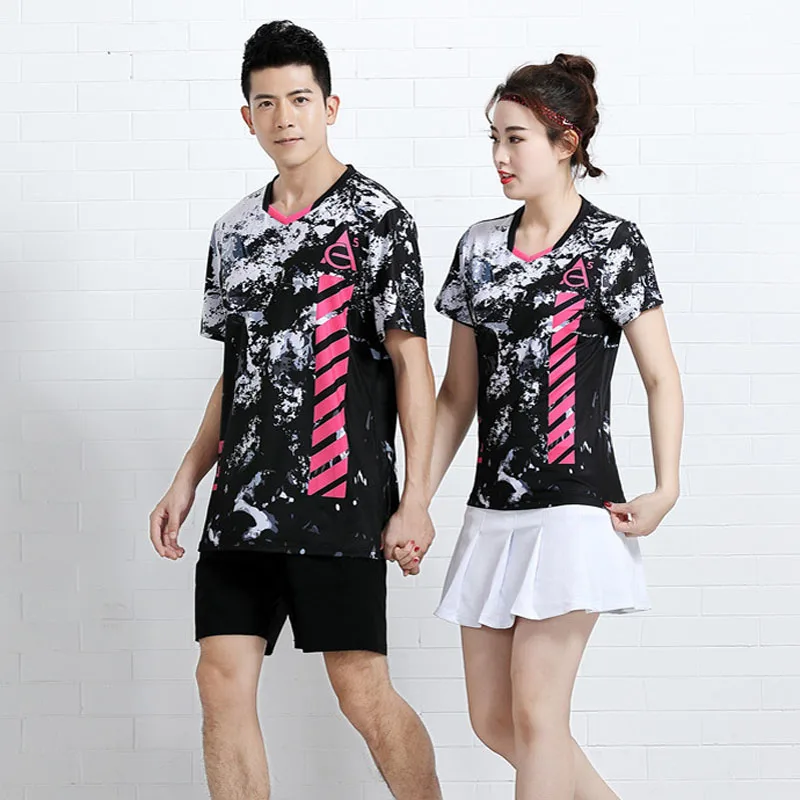 

Tennis Sport shirt For Girl , badminton clothes women , Black Youth Tennis Kits, tennis shorts men , team sportswear uniforms