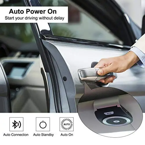 Автомобильный комплект громкой связи с Bluetooth, авто питание на козырьке с датчиком движения, беспроводной 4,1, комплекты громкой связи для автомобиля