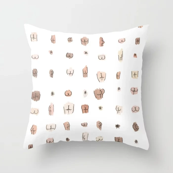 Customized New Brand butts Pattern Unique Fashion Square Zippered Pillowcase Nice Pillow Cover Fans Gift Sham | Дом и сад