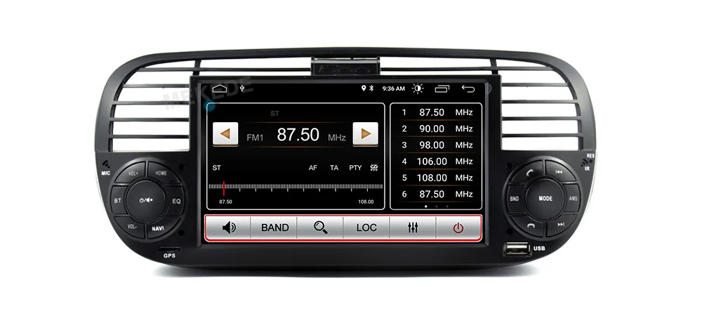 Best 2G RAM Android 9.0 Car DVD Player Multimedia For FIAT 500 GPS Navigation Audio 4G Wifi DAB+BT TPMS 23