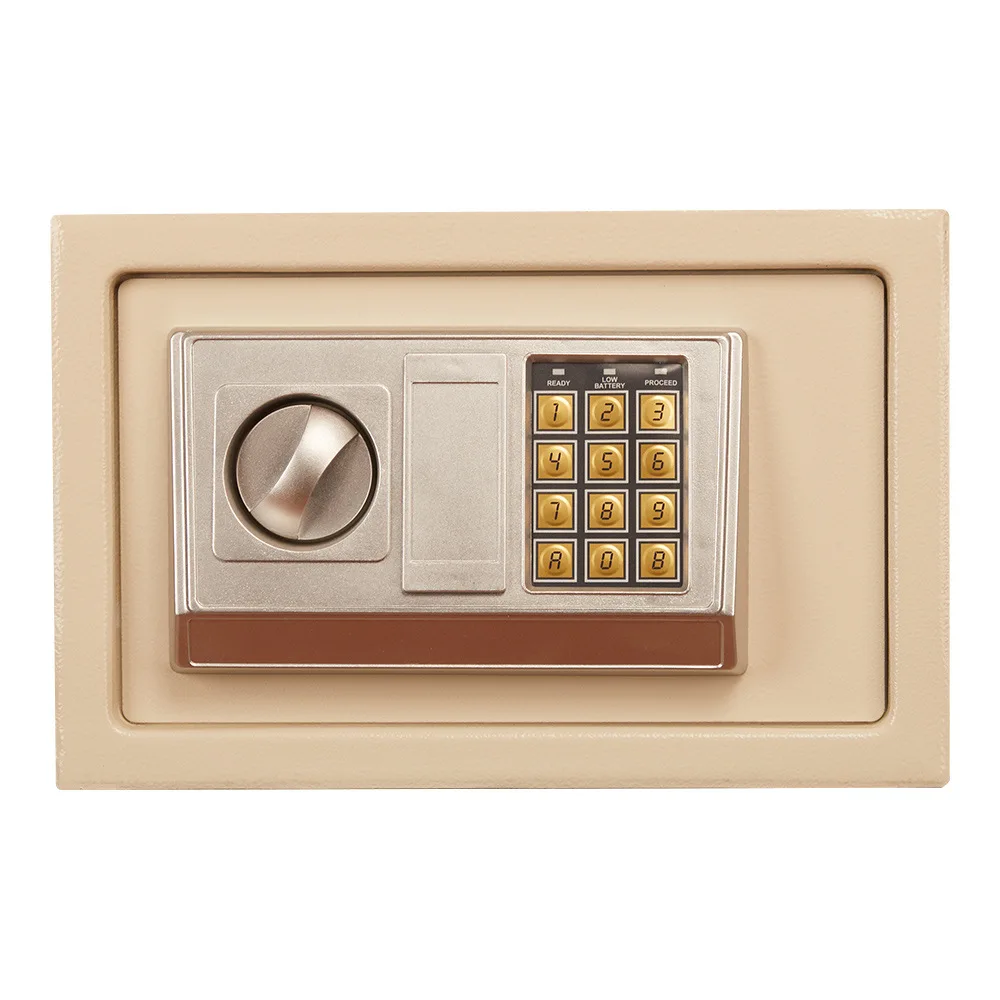 Mini Electronic Password Safe Safe Small Home Office Hotel Electronic Multi-Purpose Password Safe Gold