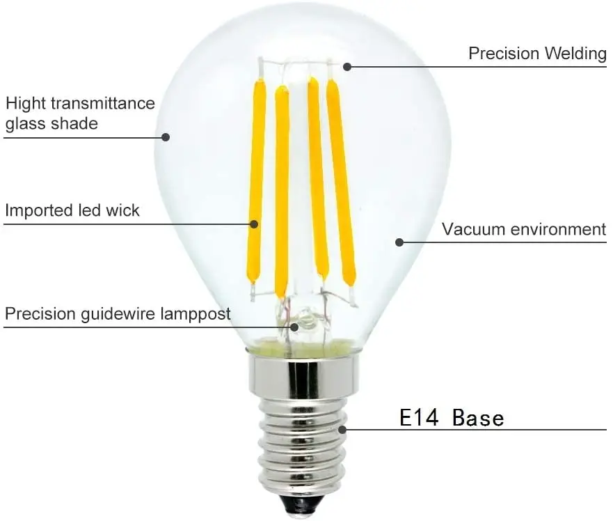 claro do vintage led filamento lâmpada para luz da corda pingente lustre