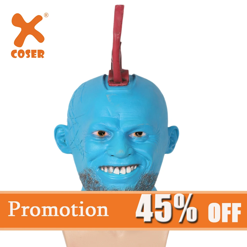 X-COSTUME стражи Галактики Yondu голова плавник латексная маска для взрослых
