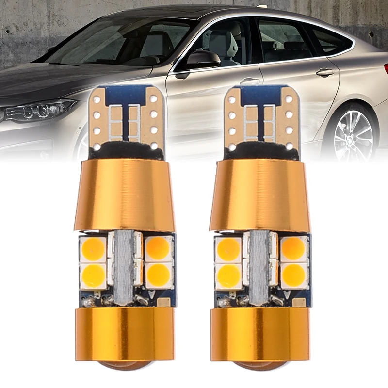 Car Light Source 2pcs/set T10 168 194 2825 W5W 19LED Amber Car Parking Backup Position Light Bulb DC 12V