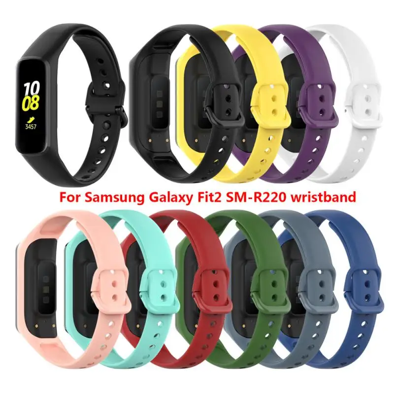 Soft Silicone Sport Band Straps For Samsung Galaxy Fit 2 SM-R220 Correa Watchband For Samsung Galaxy Fit 2 Replacement