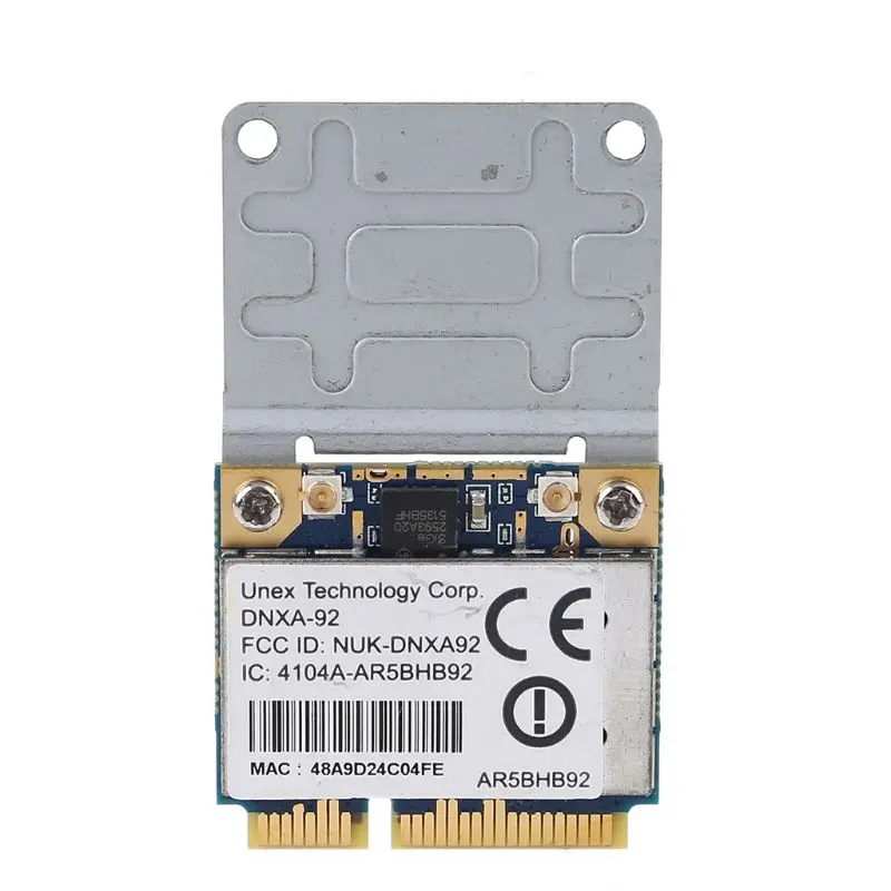 AR9280 AR5BHB92 Двухдиапазонная 2,4/5 ГГц 802.11a/b/g/n 300Mbp Беспроводная мини карта PCI-E X3UB