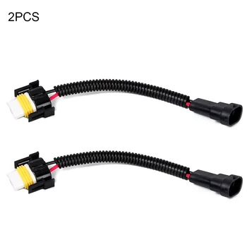 

1 Pair Car Headlight H11/H8 Female to Male Extension Harness Sockets Extension Wires with Ceramic Connector