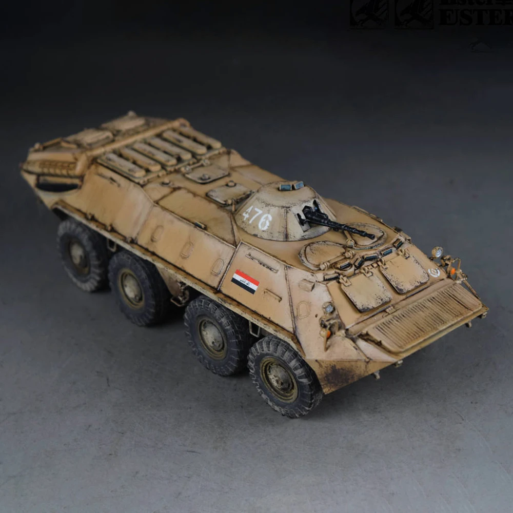 

New 1/35 Hand Painted Modern Iraq BTR-70 Armored Personnel Carrier Vehicle Model For Model Lovers Gift Collection Over 14 Age