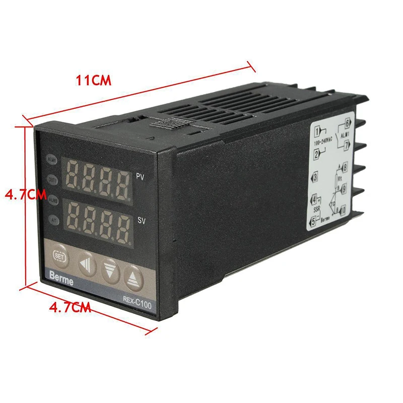 Цифровой 110 240V 220V AC PID REX C100 Температура контроллер с Max.40A SSR K регулятор температуры