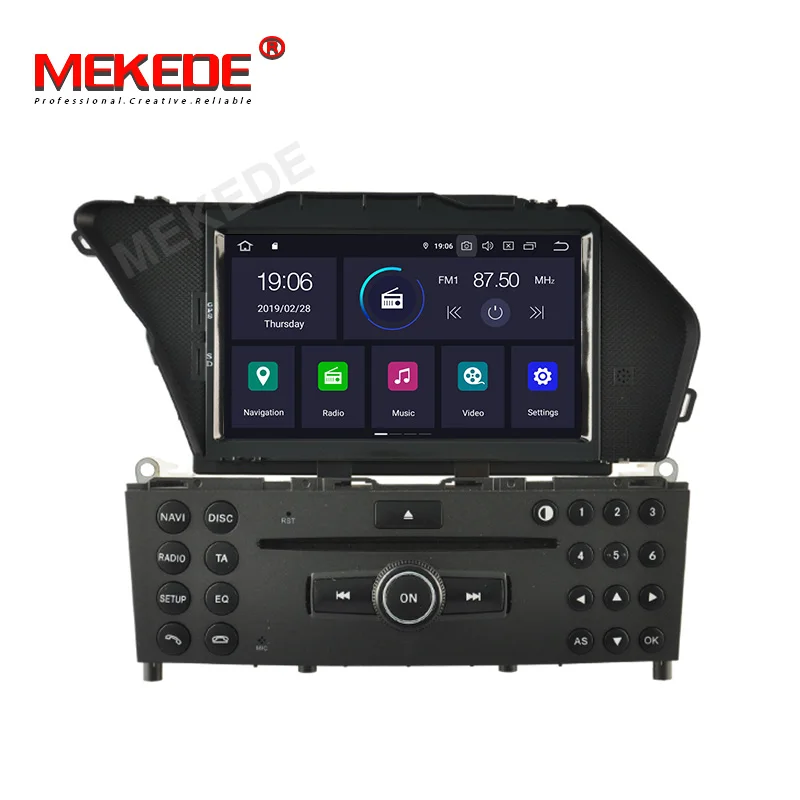 Top MEKEDE PX5 android 9.0 car dvd gps navigation player For BENZ GLK GLK X204 GLK 300 GLK 350 car radio Multimedia stereo 8 core 1