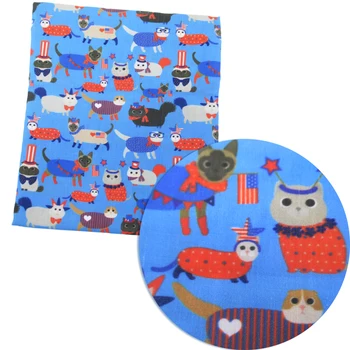 

50*140cm Owl Horse Cat Polyester Cotton Fabric Printed DIY Handmade Sewing Patchwork Bedding Textile Quilting ,c2515