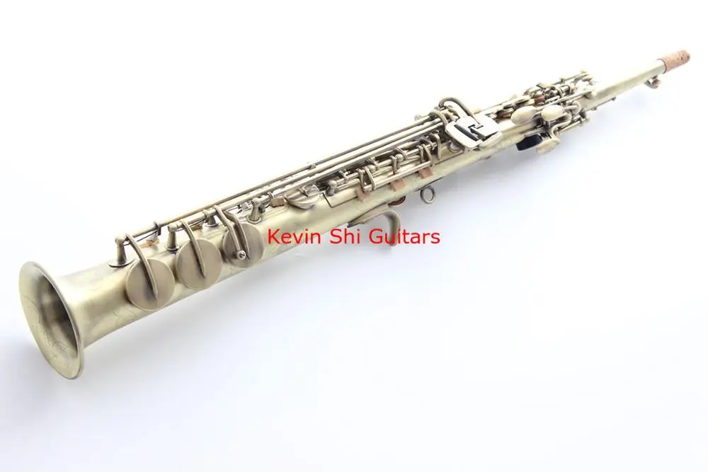 

Yanagis YSS-475 Soprano Bb Straight Saxophone YANAGIS light antique copper Saxophone Soprano Sax pearlish keys Soprano sax