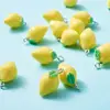 100/200pcs Cute Lemon Pendants Fruit Resin Charms Fit Jewelry Making DIY Necklace Earrings Charms Key Chains Women Accessories 5