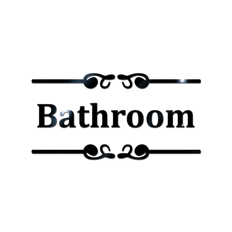 mirror sticker Creative Diy Fashion Personality 3D Wall Stickers Toilet Bathroom Tips Stickers spiegel sticker #3O17 (2)