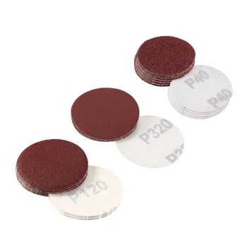 

uxcell 20/100pcs 6 Holes 2 inch Hook and Loop Sanding Discs Assortment 40-2000 Grits Flocking Sandpaper for Wood Metal etc.