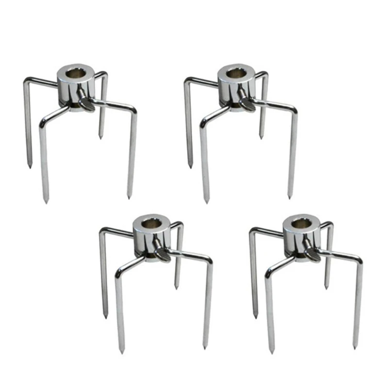 

2 Pcs Stainless Steel Grill Rotisserie Forks Multifunctional Four-claw Barbecue