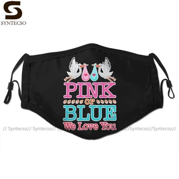 

Stork Baby Mouth Face Mask Gender Reveal Stork Pink Facial Mask Funny Fashion with 2 Filters for Adult
