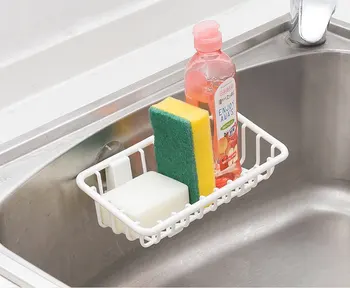 

Double suction cup kitchen shelf storage shelf dishwashing sponge baijie cloth asphalt shelf cocina accesorio