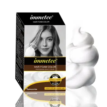 

IMMETEE Hair Foam Color Black Hair Color Shampoo Bubble Hair Dye shampoo 10 fashion Colors Can Choose For Men and Women