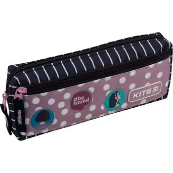 

School pencil case gray-pink