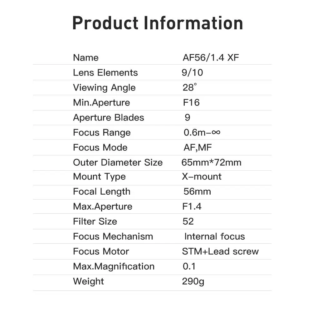 Viltrox 56mm F1.4 for Fujifilm X-mount Cameras
