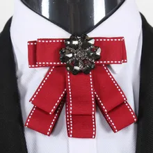 Мужской галстук-бабочка ручной работы, унисекс, подарки, Корейская лента, двойной слой, для жениха, для свадьбы, высшего качества, новинка, белый, в горошек, галстук-бабочка