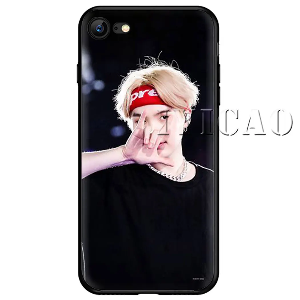 Min yoongi gatito Мягкий силиконовый чехол для телефона для iPhone 5 6 7 8 11 5S 6s 6s Plus 7Plus 8Plus X XS XR XSMax 11 Max 11 Pro - Цвет: 3