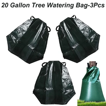 

3Pcs 20 Gallon Garden Tool Agricultural Drip Irrigation PVC With Zipper Plants Slow Release Hanging Reusable Bags