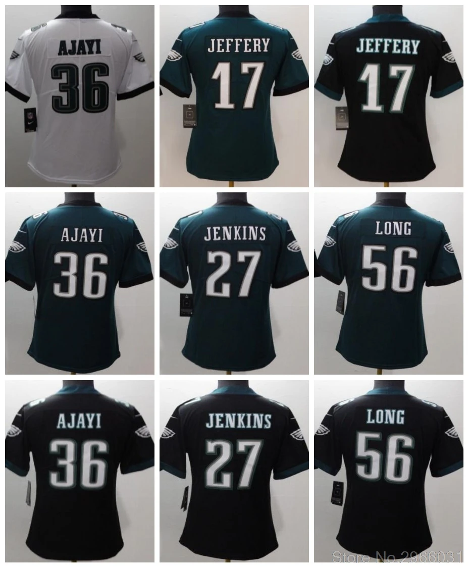 Philadelphia A+++ качественные женские 36 Jay Ajayi 17 Alshon Jeffery 20 Brian Dawkins 27 Malcolm Jenkins 56 Chris Long Jersey