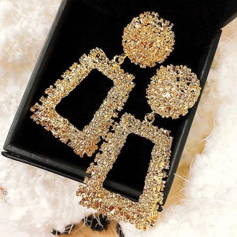 Vintage Clips Earrings for Women Gold Silver Color Geometric Statement Clip on Earrings No Pierced Charm ear clip earrings clip earrings ear clip