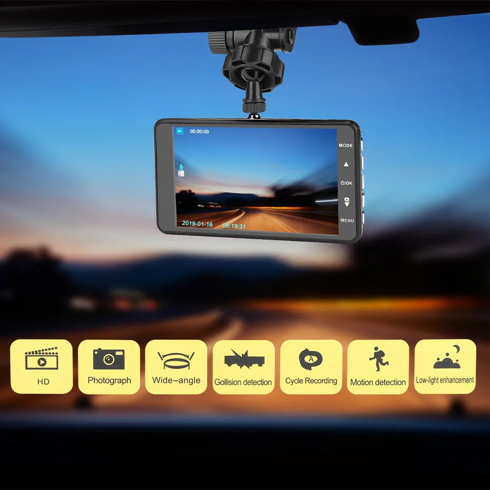 Carrmovil 1800 Мега Full HD Автомобильный регистратор, видеорегистратор ADAS с двойным объективом, видеорегистратор, автомобильная dvr камера 24 H, монитор парковки, автомобильная камера