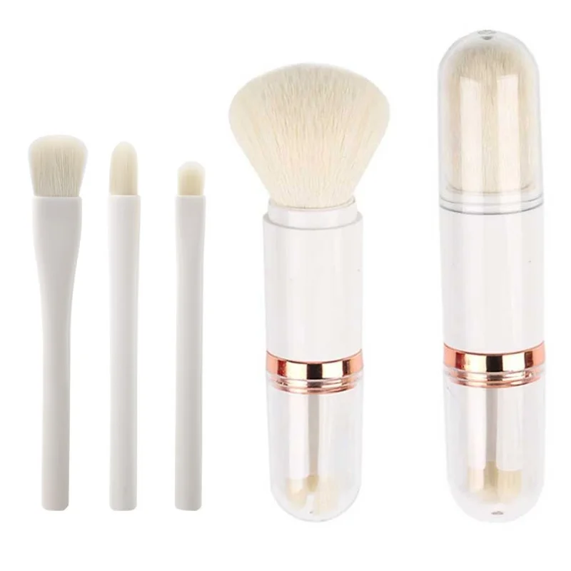 Makeup Brush Portable Multifunctional Extension-type Retractable Makeup Brush Powder Brush Eyeshadow Brush 4 in 1 Cosmetic Brush