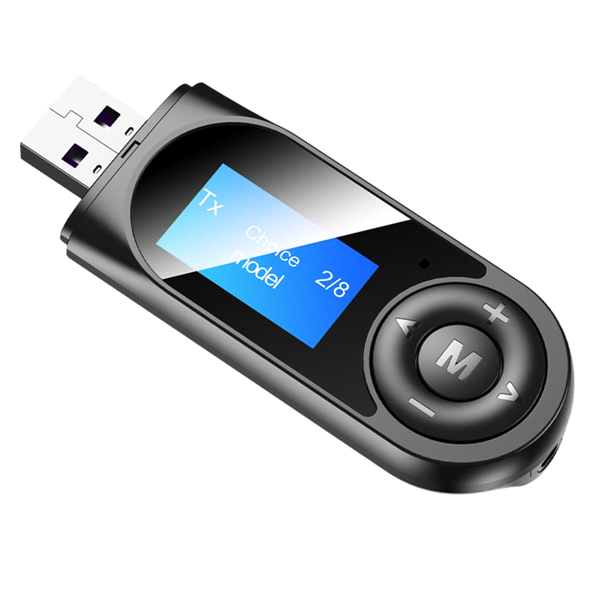 DC 5V USB BT5 0 Audio Transmitter Receiver 3 5mm Wireless Audio Adapter with LCD Display built in Mic for TV Car Headphone