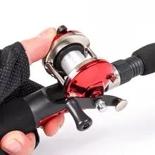 

Outdoor Winter Mini Ice Fishing Wheel Raft Wheel Drum Wheel Boat Spinning Ice Fishing Horizontal Ship Fishing Reel With 50M Line