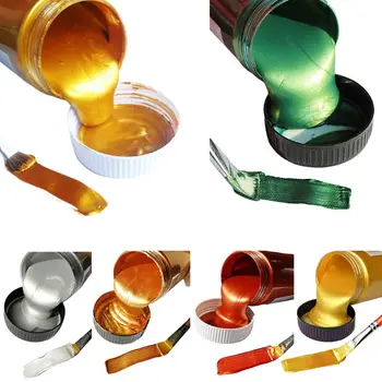 

100ml Acrylic Pigment Metallic Paint Drawing Art DIY Handmade Painting Tool School Supplies