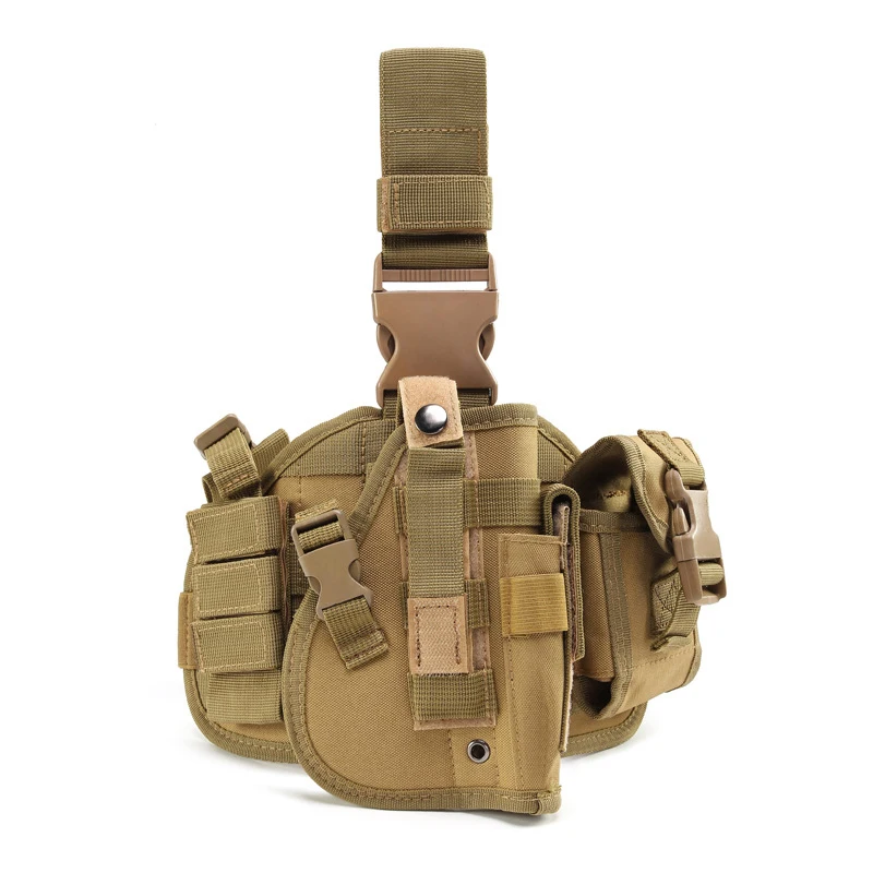 

Tactical Univeral Thigh Holster Right Leg Holsters With Mag Pouch Pistol Hand Gun Holder Quick Release Molle System