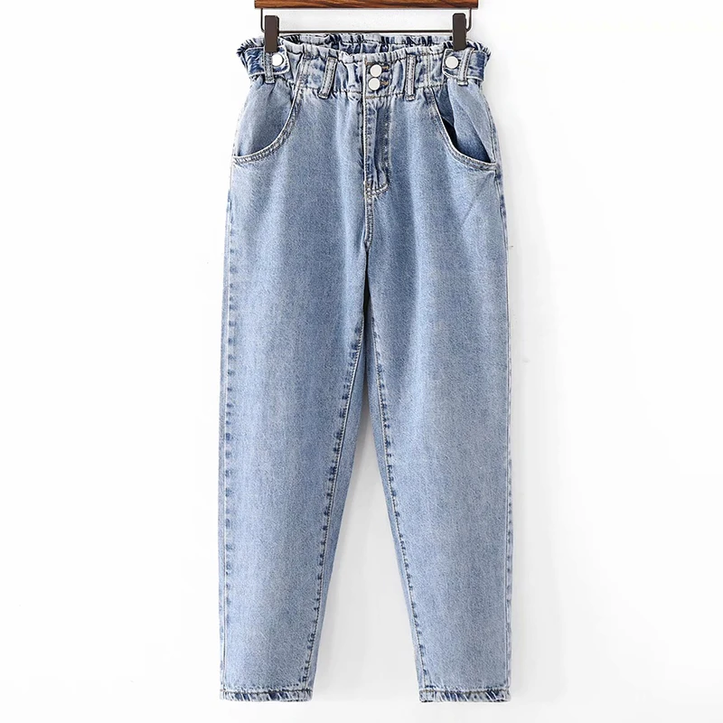

Women's jeans 2019 autumn and winter new jeans women's elastic elastic waist high waist denim nine pants women's street jeans
