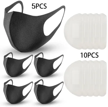

5 Pack Face Masks 10 Replacement Reusable Mask Filter PM2.5 Air Filtration Mask#s