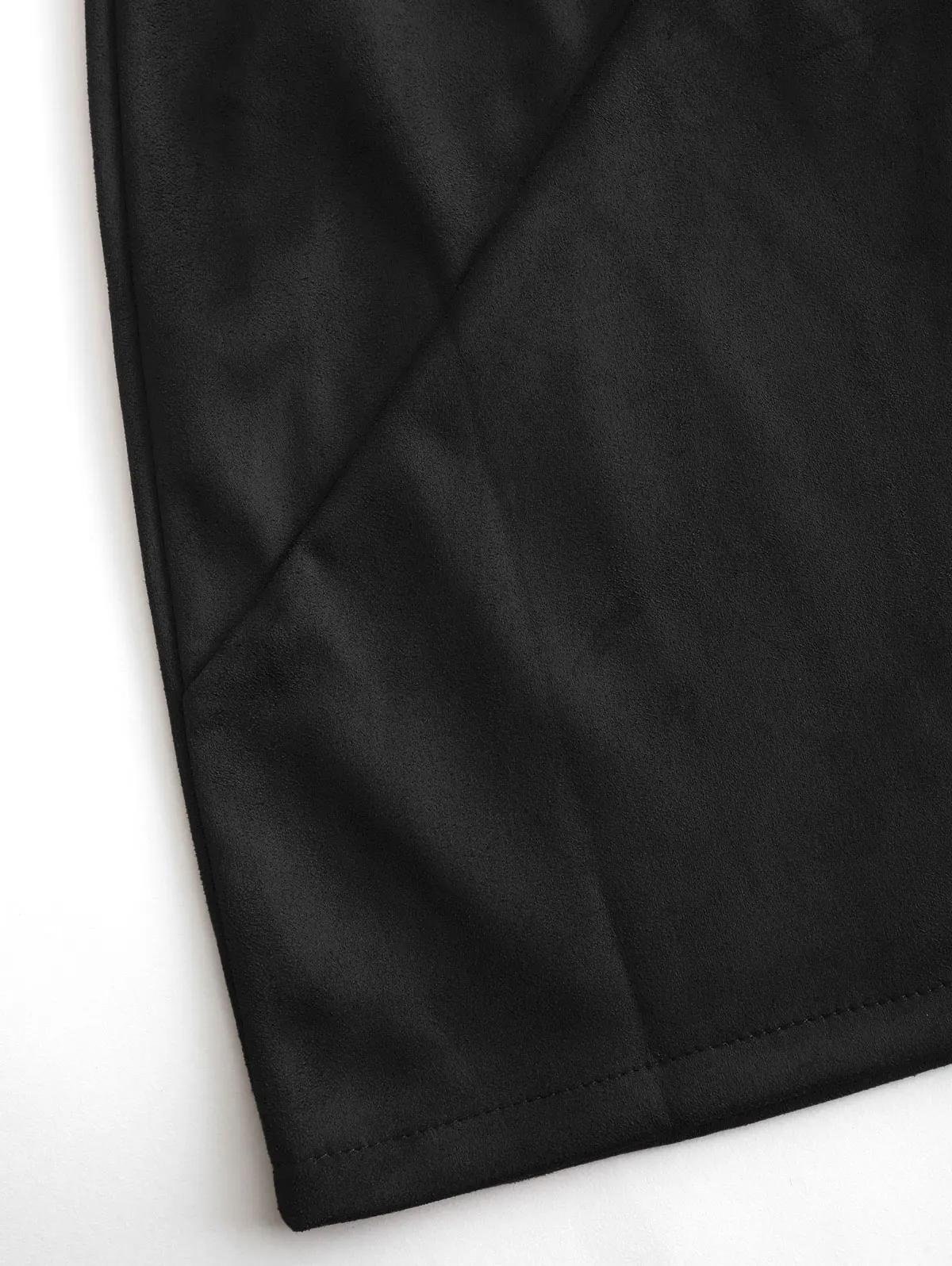 ZAFUL юбка трапециевидной формы из искусственной замши с молнией сзади новая однотонная женская мини-юбка с высокой талией