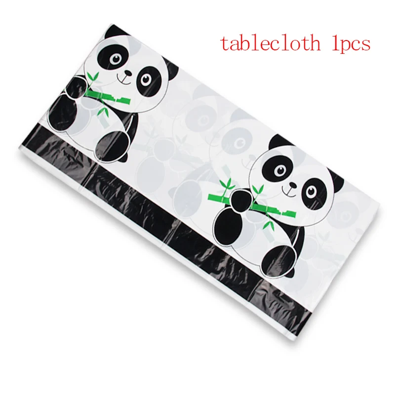 Panda тема вечерние принадлежности одноразовая посуда дети с днем рождения бумаги салфетка/чашка/тарелка соломы баннер скатерть вечерние поставки