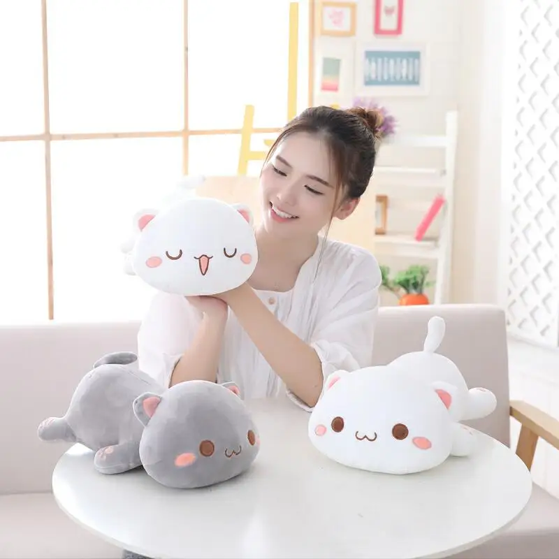 35/50/65 см Kawaii Лежащая кошка мягкие плюшевые игрушки животные Милая кукла подушка