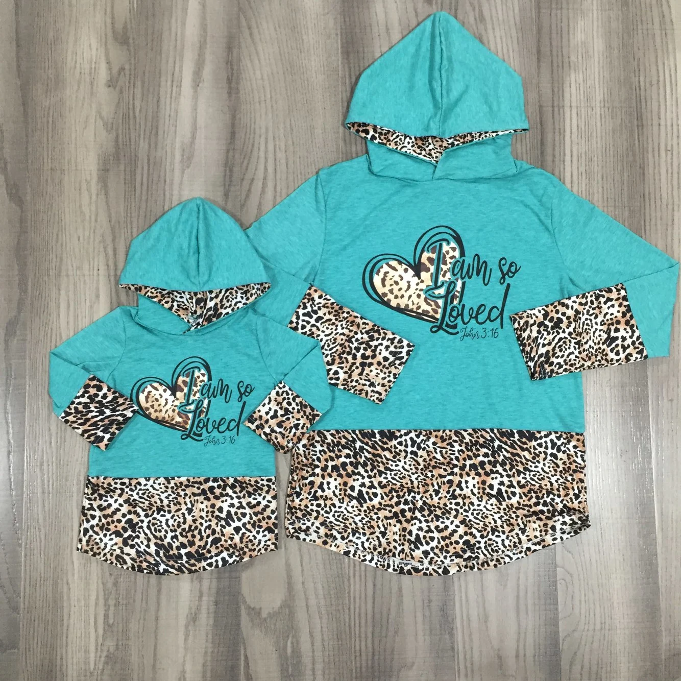 Children Leopard Kidswear Mommy Baby-Girls Girlymax-Spring/winter Love Me Cotton Hoodie