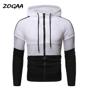 

ZOGAA spring and autumn new autumn hoodie sweatshirt hat zipper running jacket fitness gym sportswear sports shirt men 2020