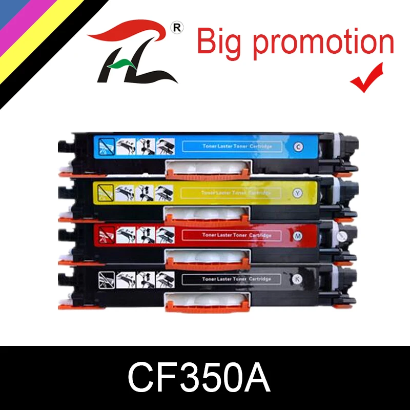 Тонер картридж HTL CF350A 350A CF351A CF352A CF353A 130A совместимый для hp Color LaserJet Pro MFP M176n M176 | Картриджи с тонером -4000340161718