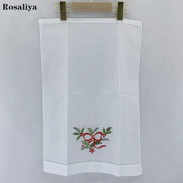 Fehér Vászon Hímzett Virágcsomagok Unisex Hankies Különleges Alkalmakkor - Image 6