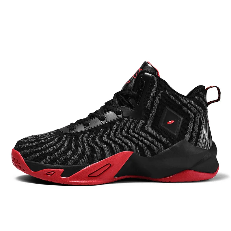 Официальные оригинальные аутентичные баскетбольные кроссовки, спортивная уличная спортивная обувь, высокие кроссовки Flywire Hyperdunk, роскошные ботинки в стиле ретро James - Цвет: Черный