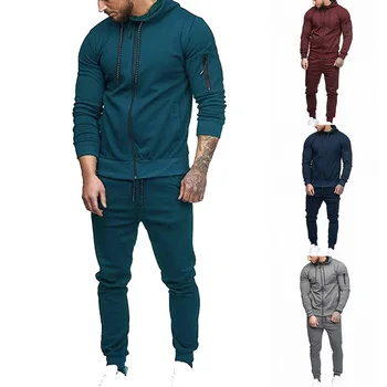 

Adisputent 2019 Men Fashion Long Sleeve Hoodies+Pants Set Male Tracksuit Sport Suit Men's Gyms Set Casual Sportswear Suit