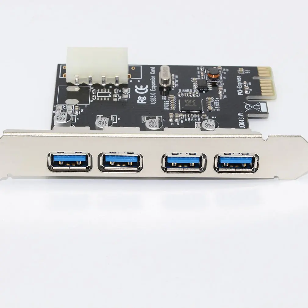 1 шт. настольный компьютер Usb3.0 плата расширения четыре порта Pci-E к Usb3.0 карта расширения адаптер Usb3.0Hub