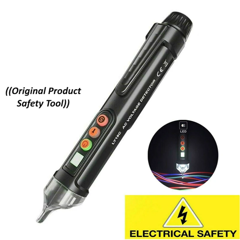 

AC DC Voltage Test Pencil Pen Non Contact Tester 48V/12V-1000V Voltage Sound LED Alarmed J99Store