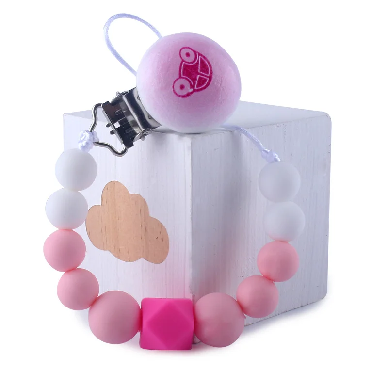 XCQGH новые силиконовые пустышки Анти-потери цепи силиконовые бусины Восьмиугольные Детские Жевательные молярные цепи